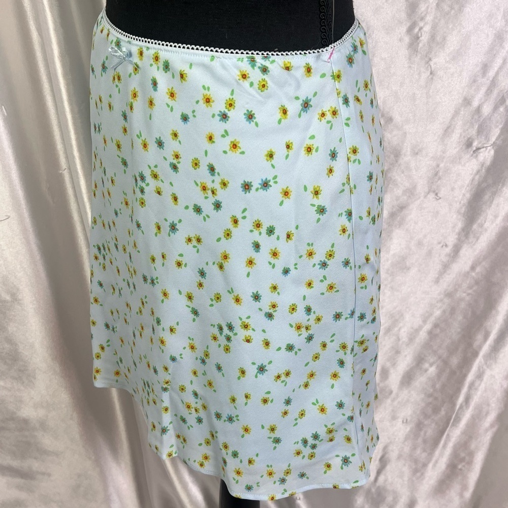 Wildfable Blue Y2K Ditsy Floral Mini Skirt – Soft Girl, Coquette S - Picture 8 of 10